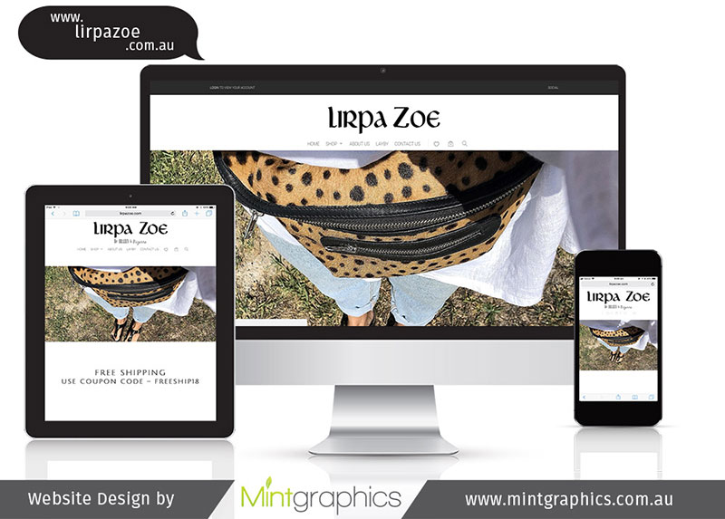 lirpazoe website design mint graphics