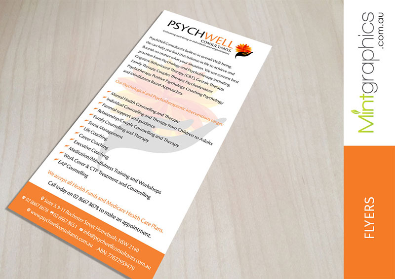 psychwell consultants flyers by mint graphics