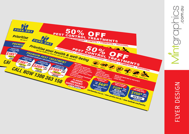 pure dry pest control design mint graphics